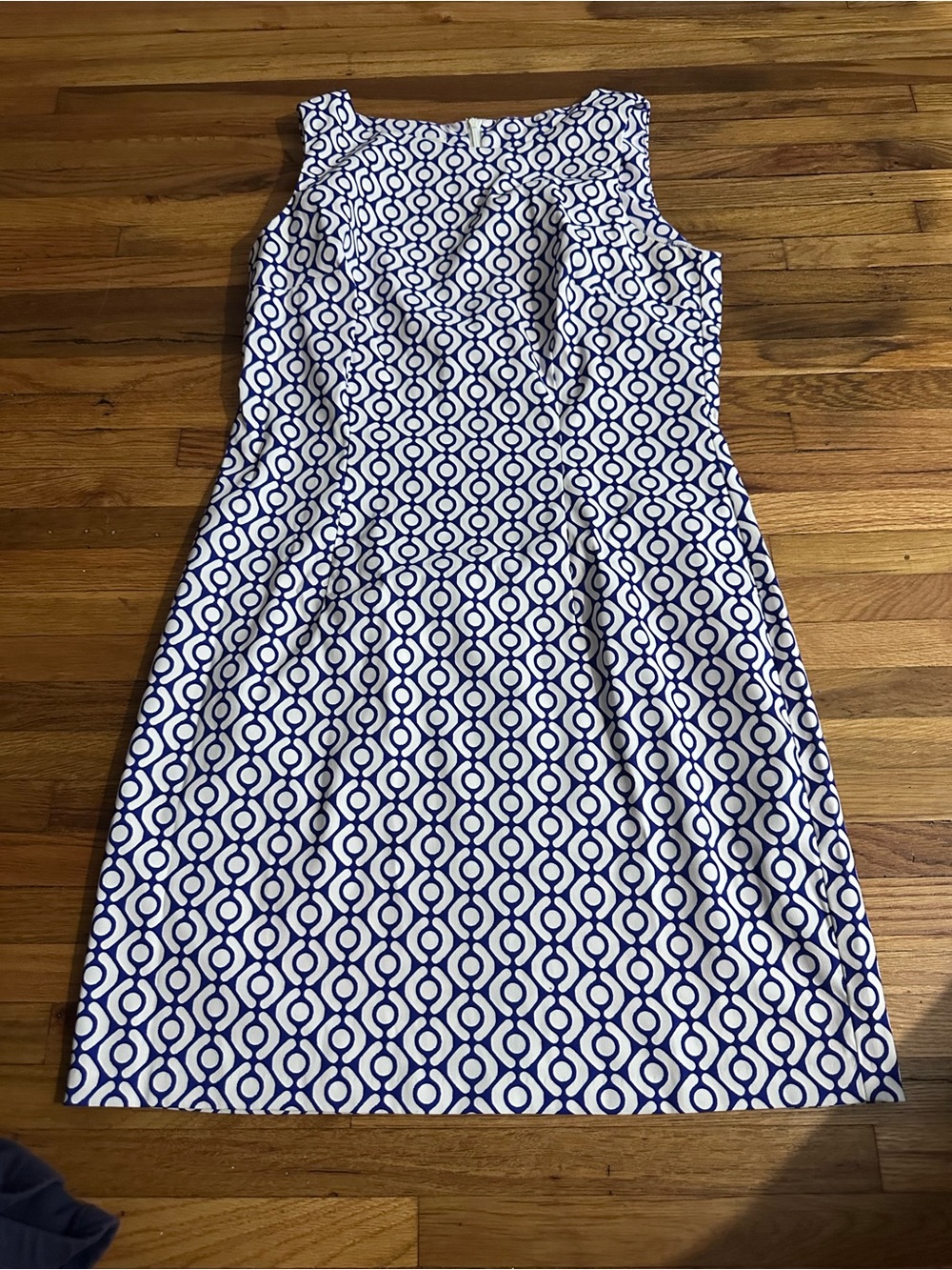 Alyx Navy and White Geometric Midi Dress